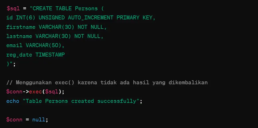 Dibimbing - Cara Membuat Tabel Database dengan PHP: Tutorial Lengkap