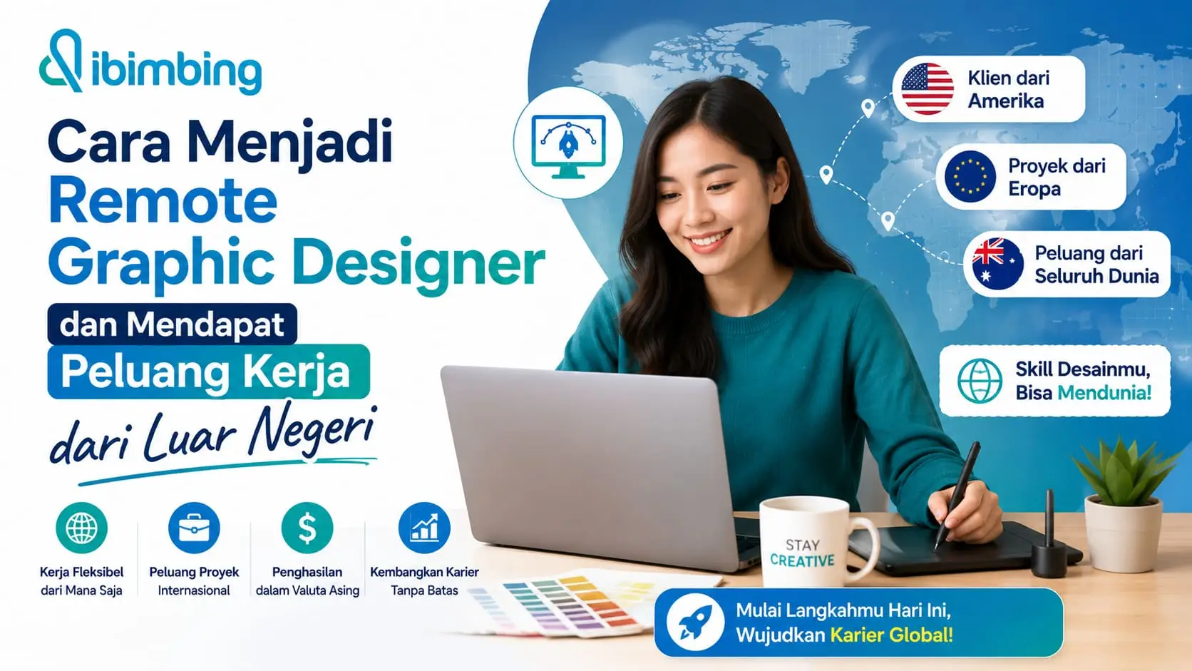 Cara Menjadi Remote Graphic Designer dan Mendapat Peluang Kerja dari Luar Negeri