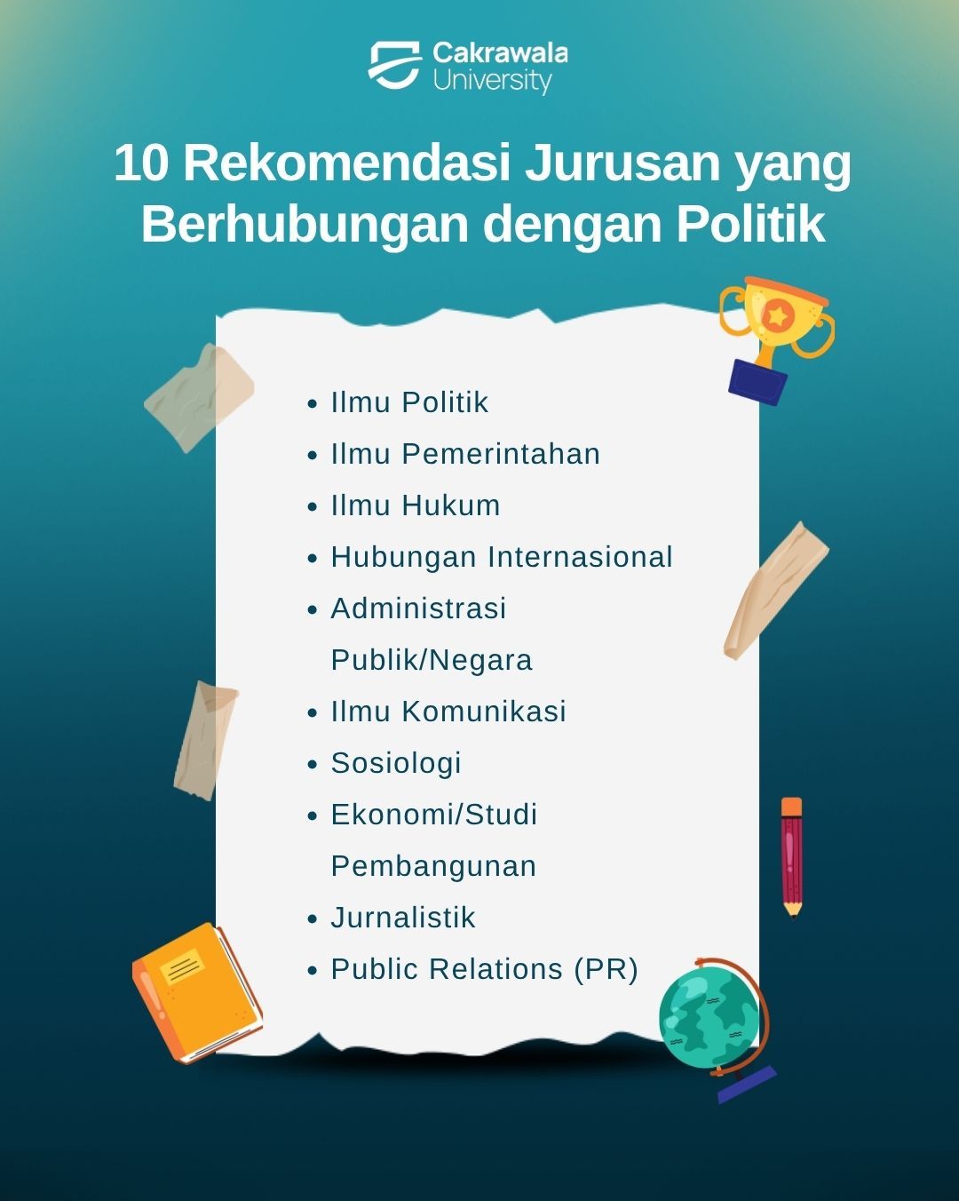 10 Rekomendasi Jurusan yang Berhubungan dengan Politik