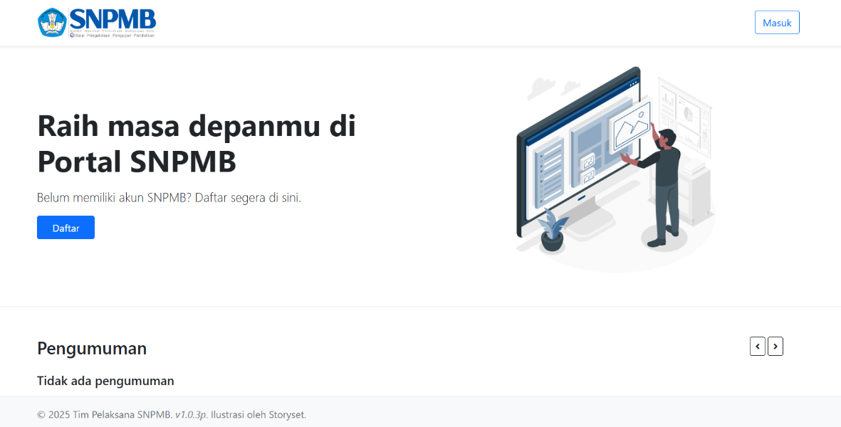 websote mendaftar SNBP