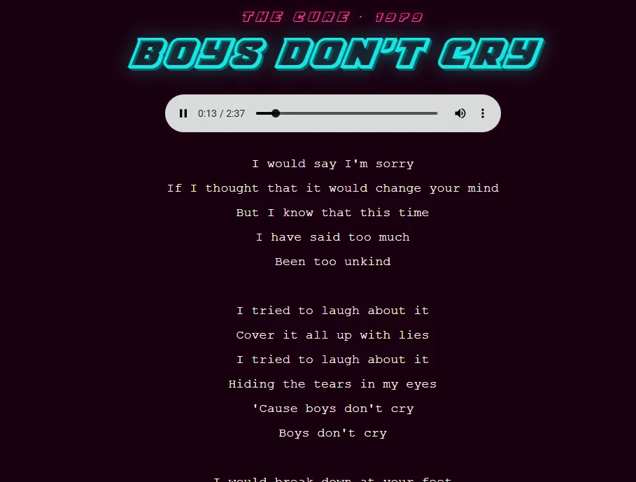 Tampilan Dashboard Seemon’s Karaoke yang merupakan aplikasi web yang menghadirkan pilihan lagu, pemutar audio, dan lirik dalam satu website.