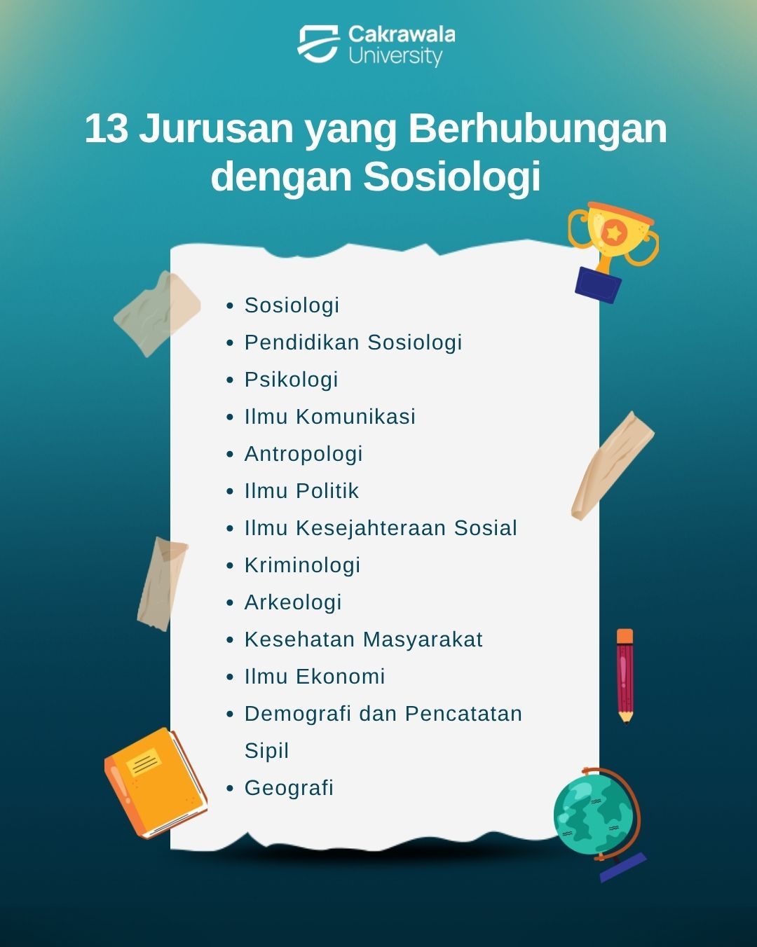 13 Jurusan yang Berhubungan dengan Sosiologi dan Prospeknya