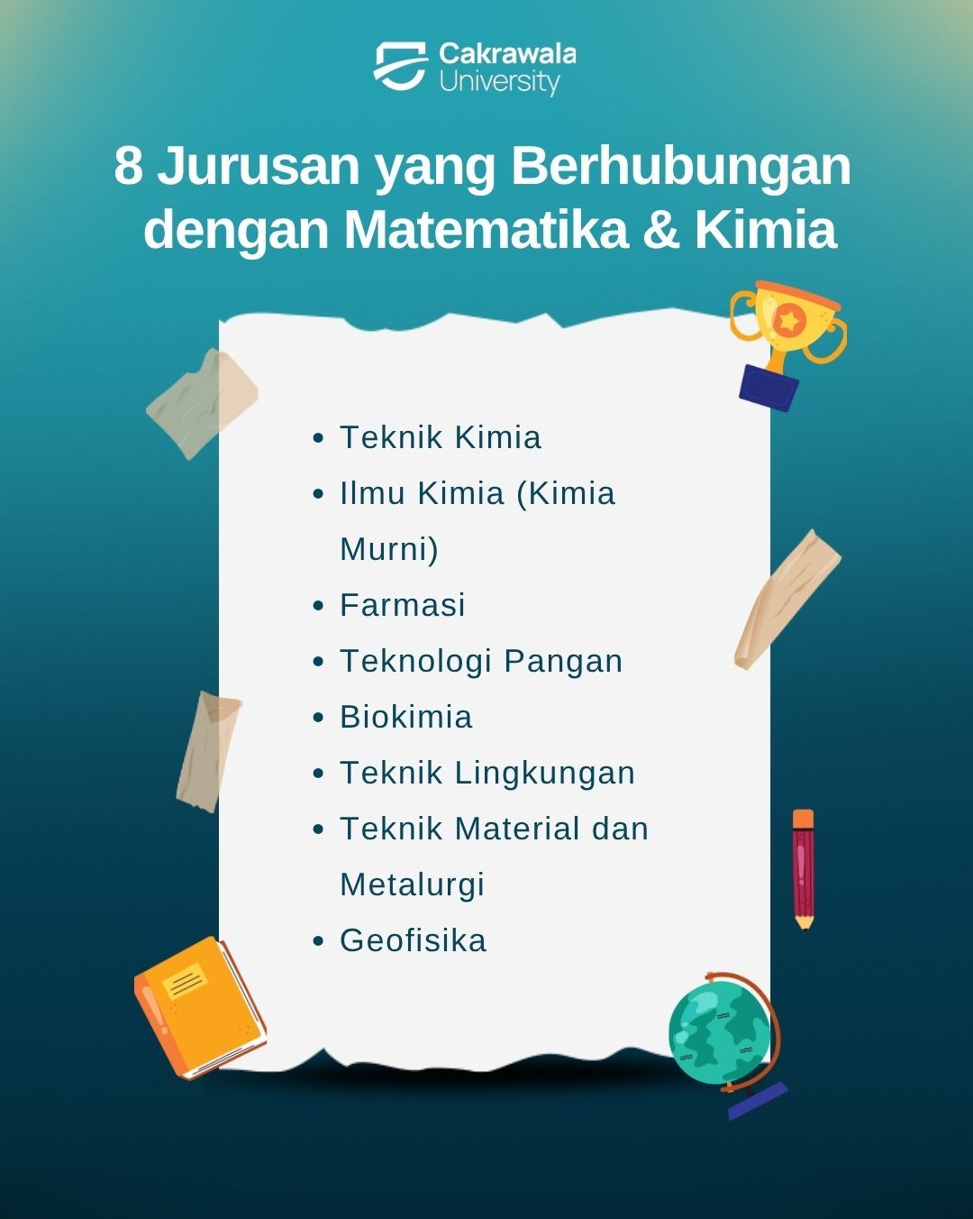 8 Jurusan yang Berhubungan dengan Matematika dan Kimia
