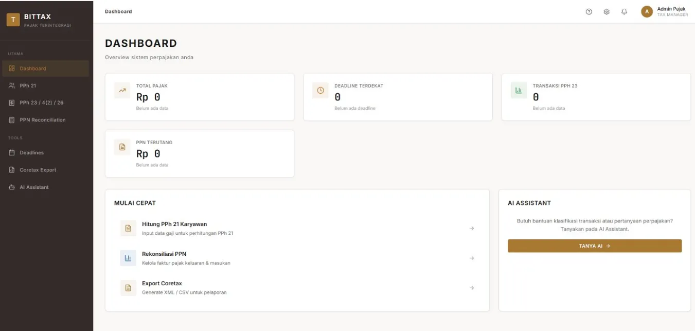 dashboard BitTax