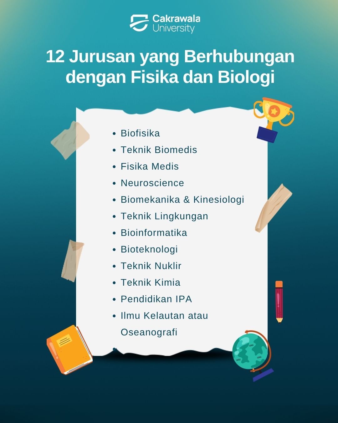 12 Jurusan yang Berhubungan dengan Fisika dan Biologi